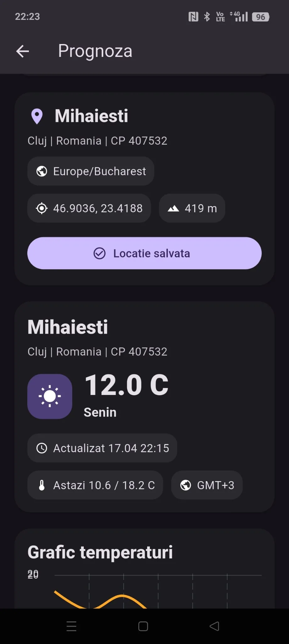 GrowGuard location and map context screen